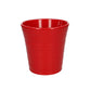 Red Ribbed Plant Pot