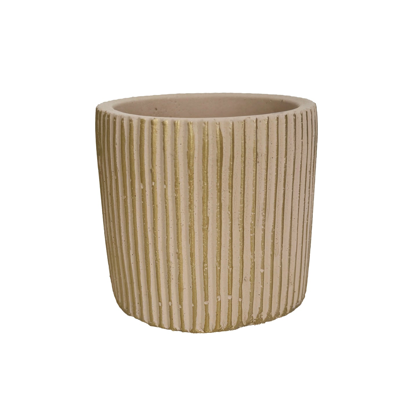 Gold Grooves Pot