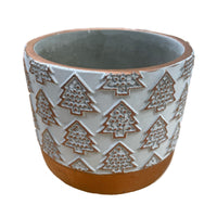 Rustic Christmas Tree Pot - 