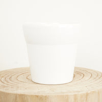 White Wide Rim Pot - Ceramic Plant Pot