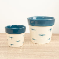 Dragonfly Plant Pot - Ceramic Plant Pot