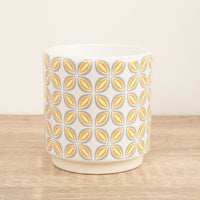 Retro Mustard Plant Pot - Ceramic Plant Pot