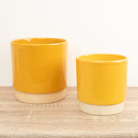 Eno Mustard Plant Pot - Ceramic Plant Pot