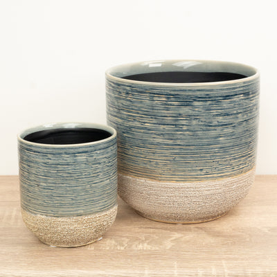 Vasto Denim Pot | Blue