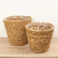 Seagrass Straw Pot | Natural - Seagrass Plant Pot