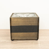 Rustic Square Pot | Brown - Square Plant Container