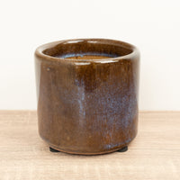 Javea Pot | Glazed Two Tone Brown - Ceramic Plant Pot