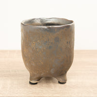 St Tropez Matt Bronze Pot - Metal Plant Pot