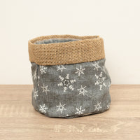 Snowflake Plant Bag - Jute Plant Pot