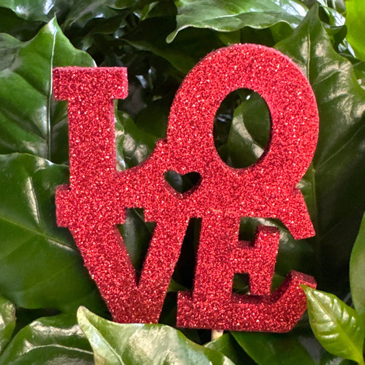 Sparkle Red Love | Decorative Plant Pot Accessory | Gardening Accessories
