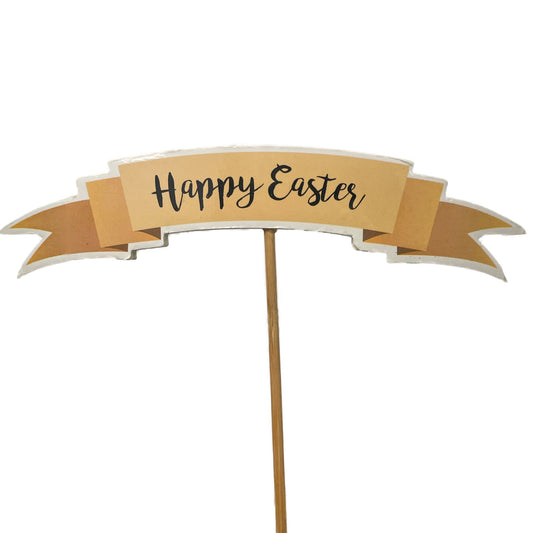 Happy Easter Banner | Decorative Plant Pot Accessory | Gardening Accessories