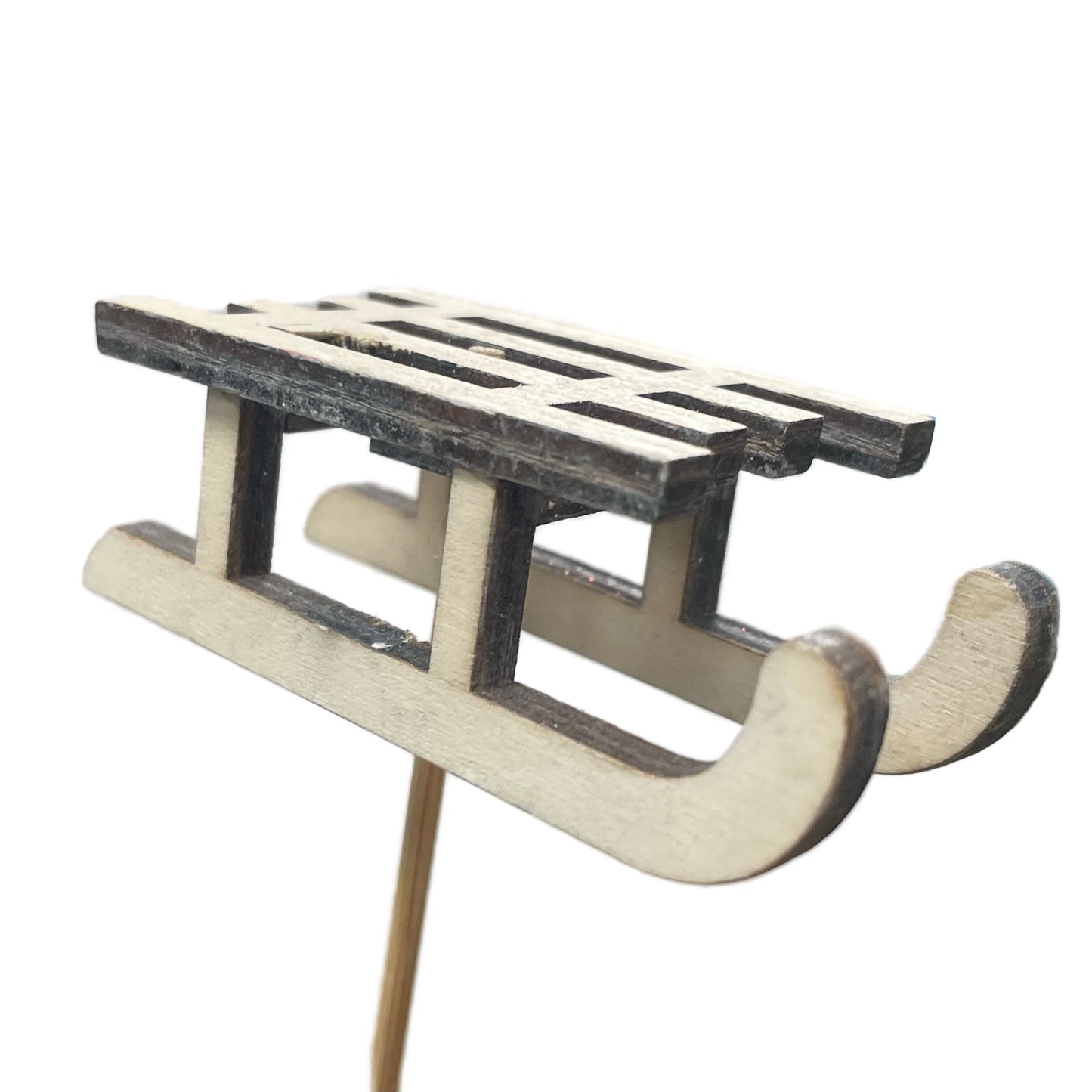 Wooden Sleigh Stick | Decorative Plant Pot Accessory