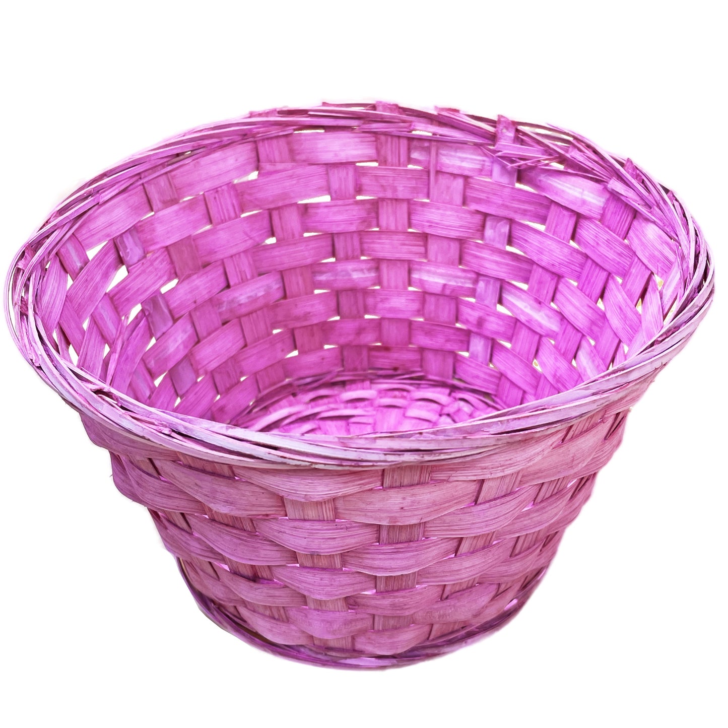 Pink Bamboo Plant Basket