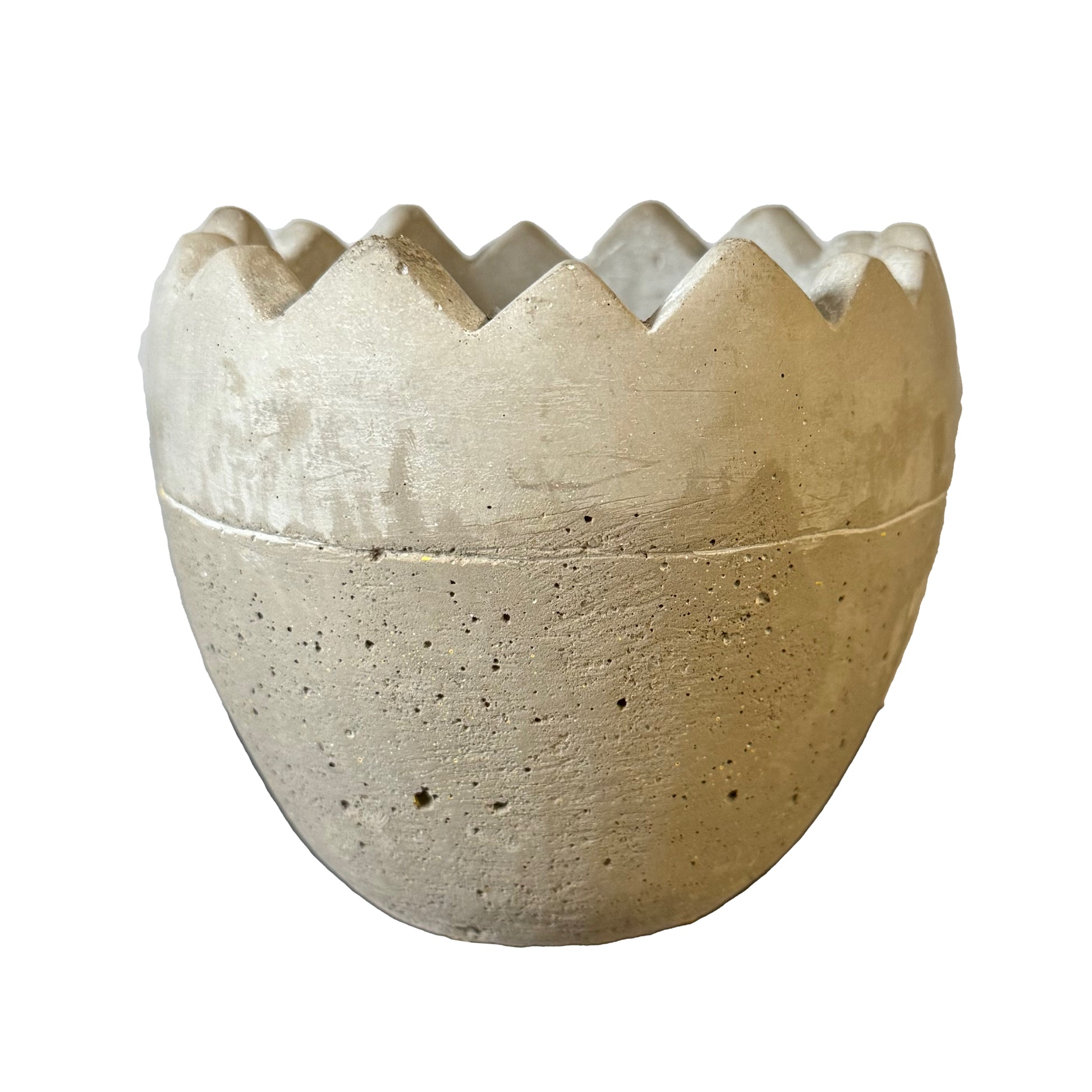 Grey Crackled Egg Pot