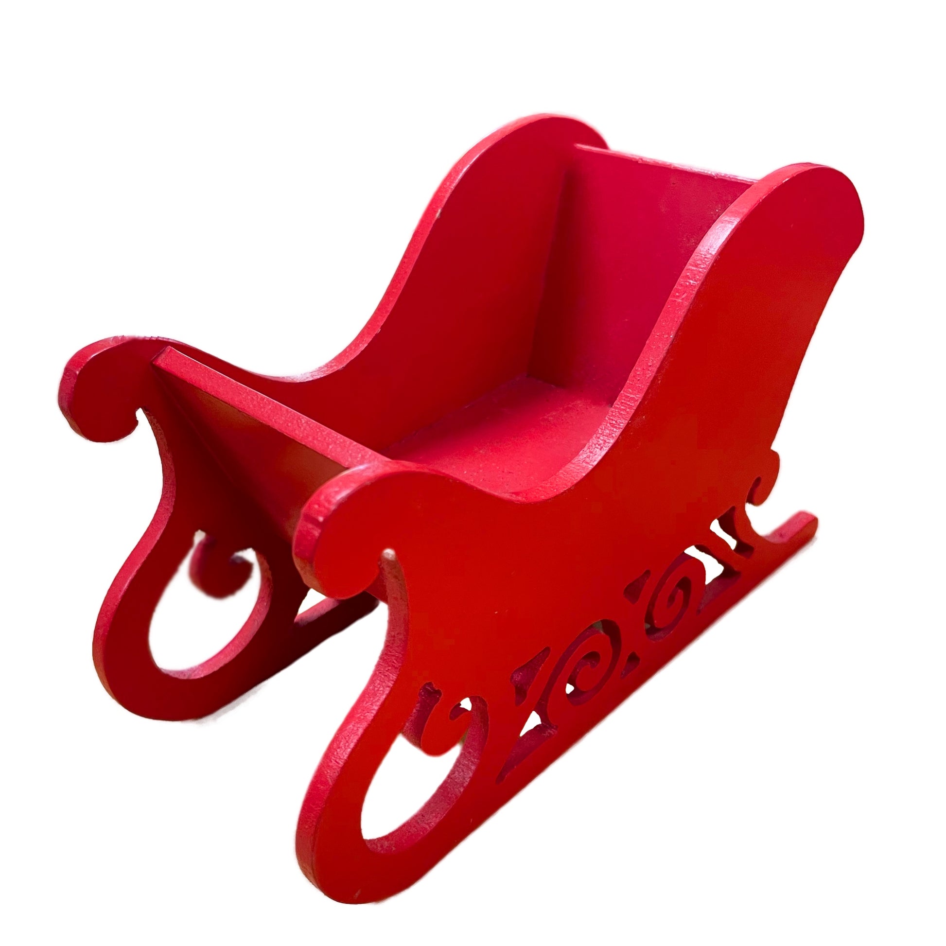 Red Sleigh Plant Holder