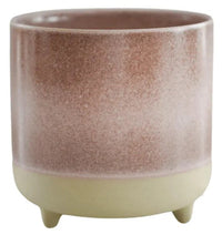 Jolie Rose Matte Reactive Pot with Feet - Ceramic Plant Pot