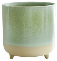 Jolie Mint Matte Reactive Pot with Feet - Ceramic Plant Pot