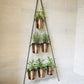 Vertical Gold Metal Wall Plant Stand with Planters