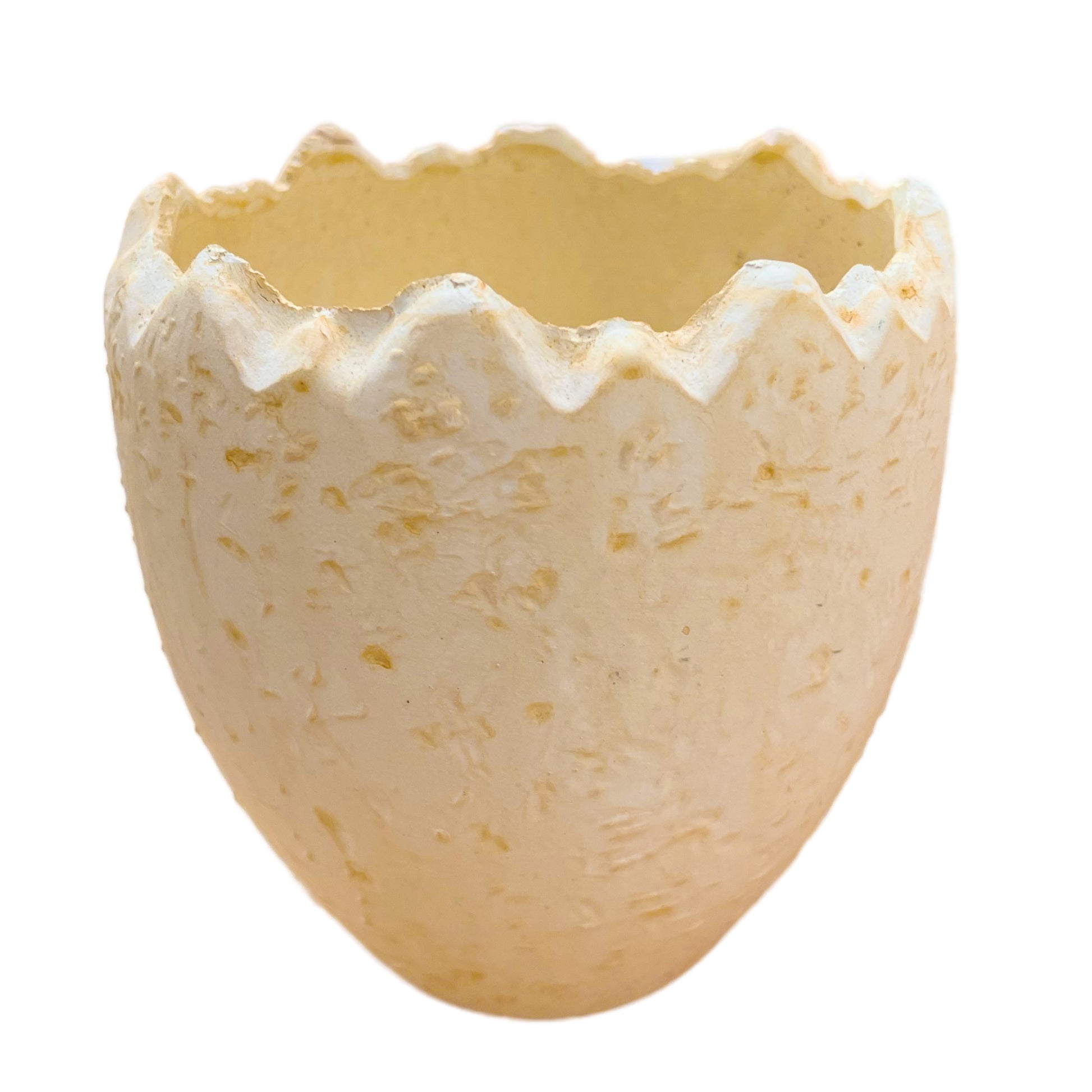 Cream Crackled Egg Pot