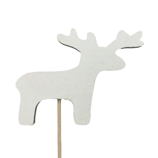 White Reindeer | Decorative Plant Pot Accessory | 