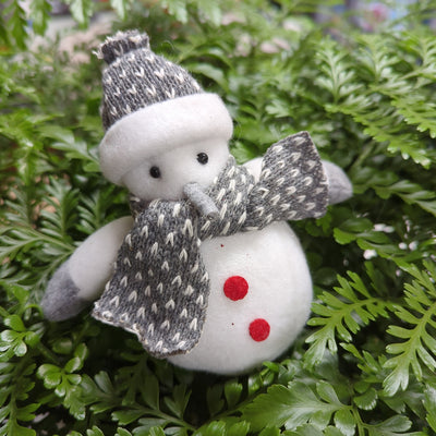 Plush Snowman | Decorative Plant Pot Accessory