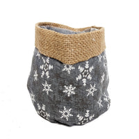 Snowflake Plant Bag - Jute Plant Pot